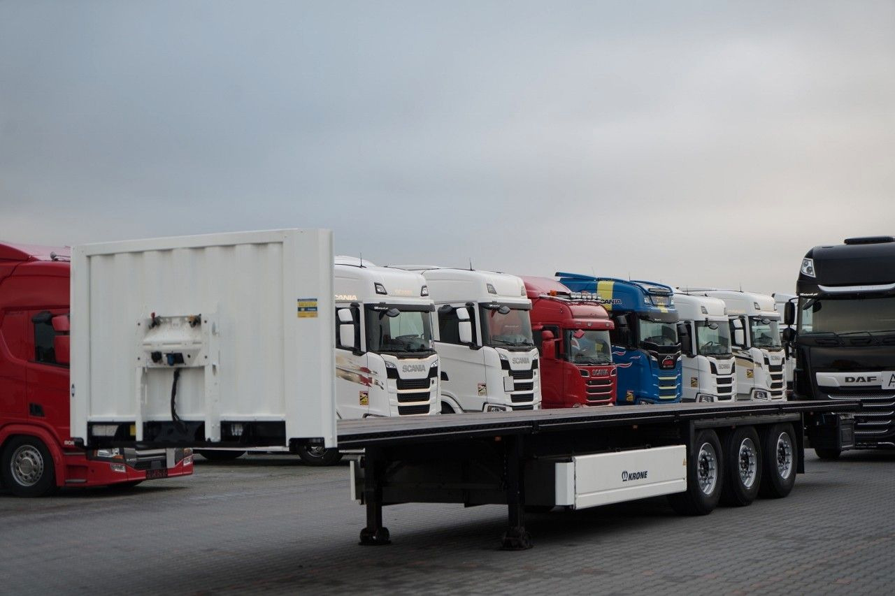 Krone NACZEPA PLATFORMA / OŚ PODNOSZONA / KOSZ NA PAL - סמיטריילר צד נופל/ שטוח: תמונה 2 Krone NACZEPA PLATFORMA / OŚ PODNOSZONA / KOSZ NA PAL - סמיטריילר צד נופל/ שטוח: תמונה 2