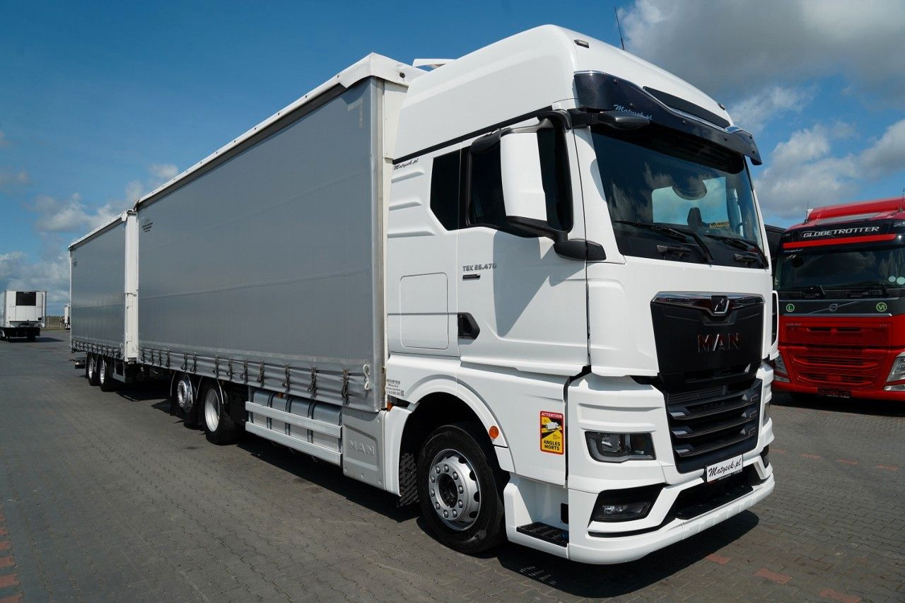 MAN TGX 26.470 / ZESTAW TANDEM 120 M3 / PRZEJAZDOWY - משאית וילונות צד: תמונה 5 MAN TGX 26.470 / ZESTAW TANDEM 120 M3 / PRZEJAZDOWY - משאית וילונות צד: תמונה 5