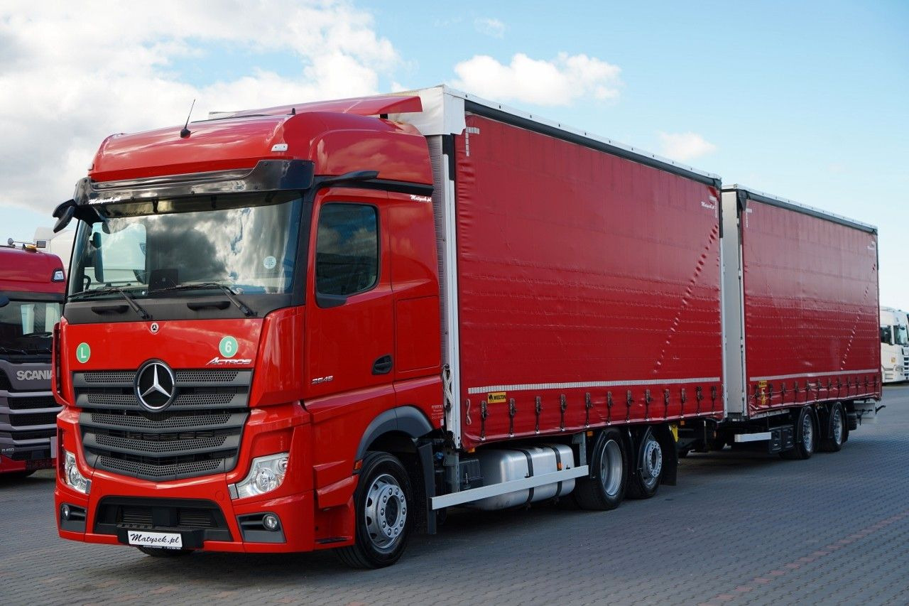 Mercedes-Benz ACTROS 2545 / ZESTAW TANDEM 120 M3 / PRZEJAZDOW - משאית וילונות צד: תמונה 2 Mercedes-Benz ACTROS 2545 / ZESTAW TANDEM 120 M3 / PRZEJAZDOW - משאית וילונות צד: תמונה 2