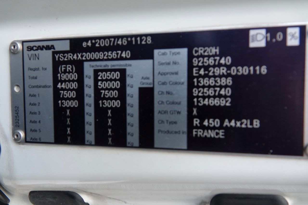 יחידת טרקטור Scania R 450 / RETARDER / HYDRAULIKA / FULL AIR MATIC: תמונה 18