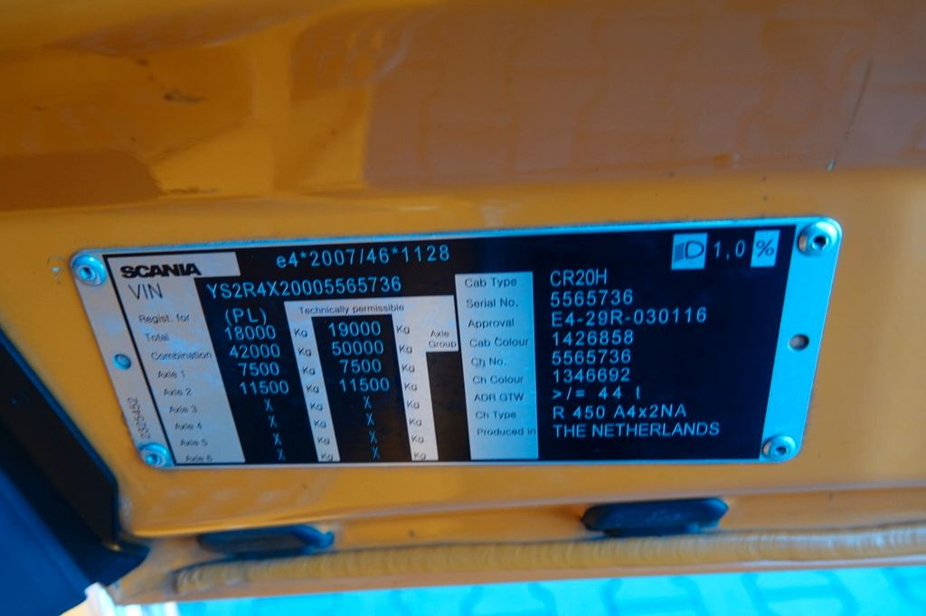הַחכָּרָה Scania R 450 / RETARDER / PEŁNY ADR / PO KONTRAKCIE  Scania R 450 / RETARDER / PEŁNY ADR / PO KONTRAKCIE: תמונה 18