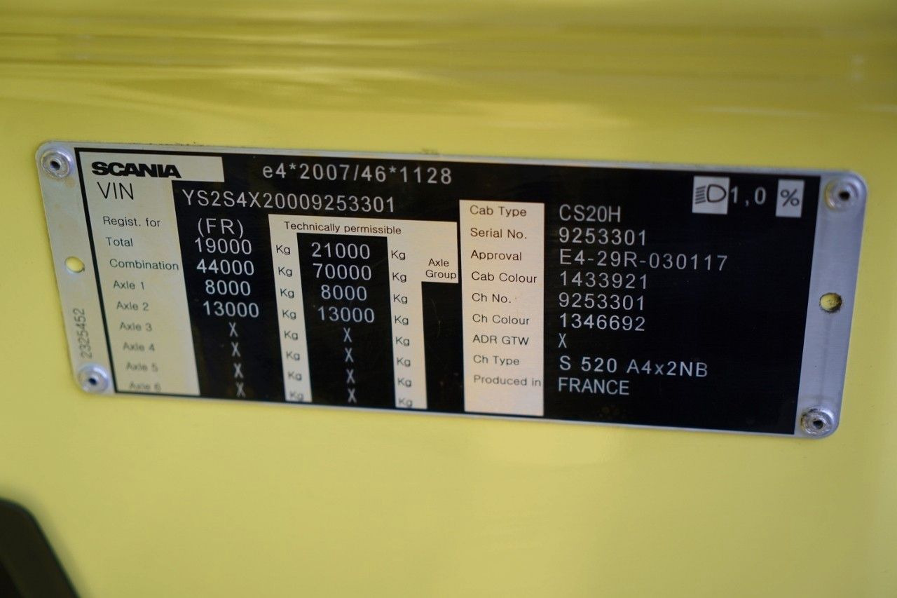 הַחכָּרָה Scania S 520 / V8 / RETARDER / I-PARK COOL / FULL AIRM Scania S 520 / V8 / RETARDER / I-PARK COOL / FULL AIRM: תמונה 39 הַחכָּרָה Scania S 520 / V8 / RETARDER / I-PARK COOL / FULL AIRM Scania S 520 / V8 / RETARDER / I-PARK COOL / FULL AIRM: תמונה 39