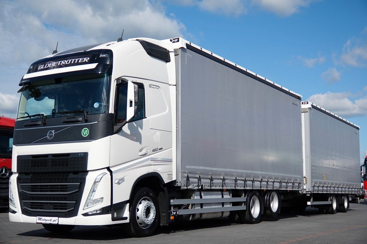 Volvo FH 460 / ZESTAW TANDEM / 120 M3 / CAŁY NA PODUS - משאית וילונות צד: תמונה 1 Volvo FH 460 / ZESTAW TANDEM / 120 M3 / CAŁY NA PODUS - משאית וילונות צד: תמונה 1