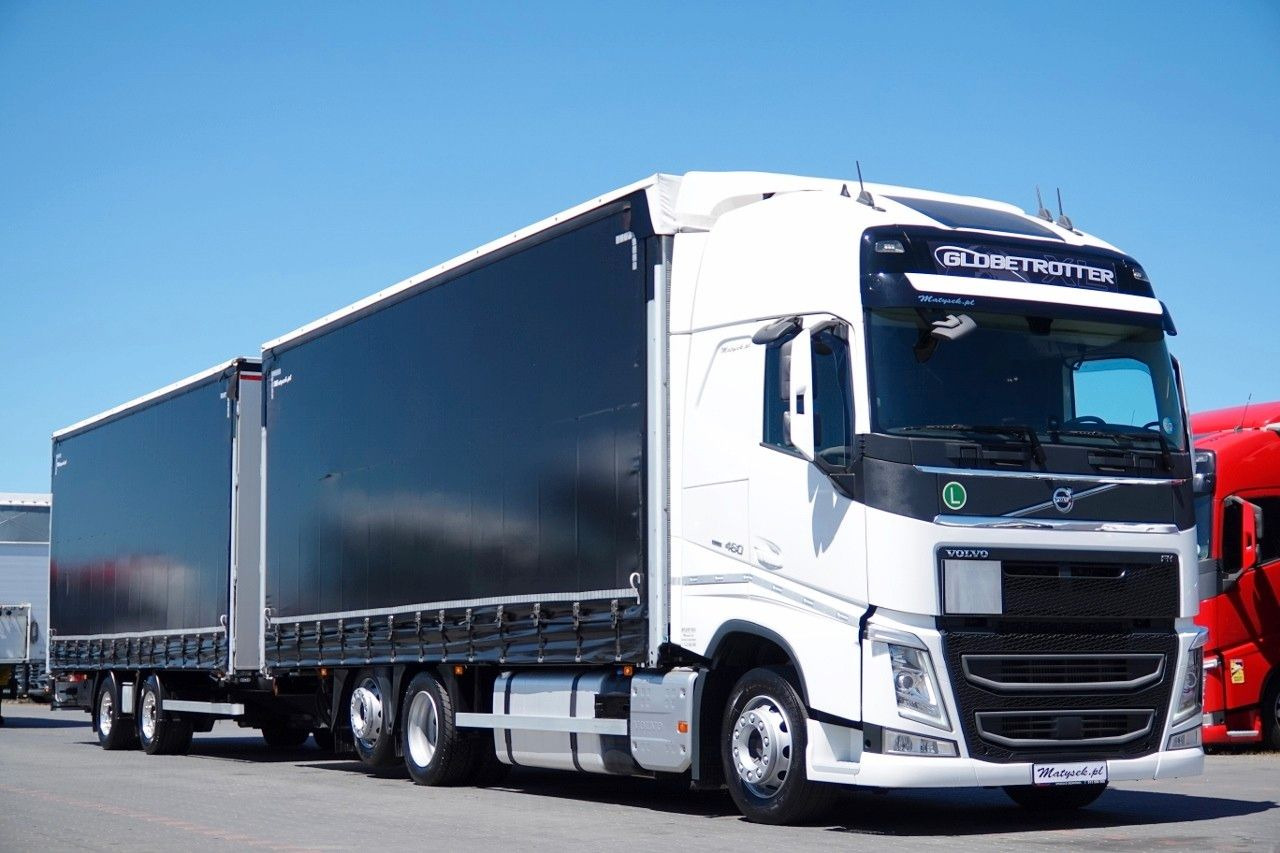 Volvo FH 460 / ZESTAW TANDEM / 120 M3 / FULL AIRMATIC - משאית וילונות צד: תמונה 1 Volvo FH 460 / ZESTAW TANDEM / 120 M3 / FULL AIRMATIC - משאית וילונות צד: תמונה 1