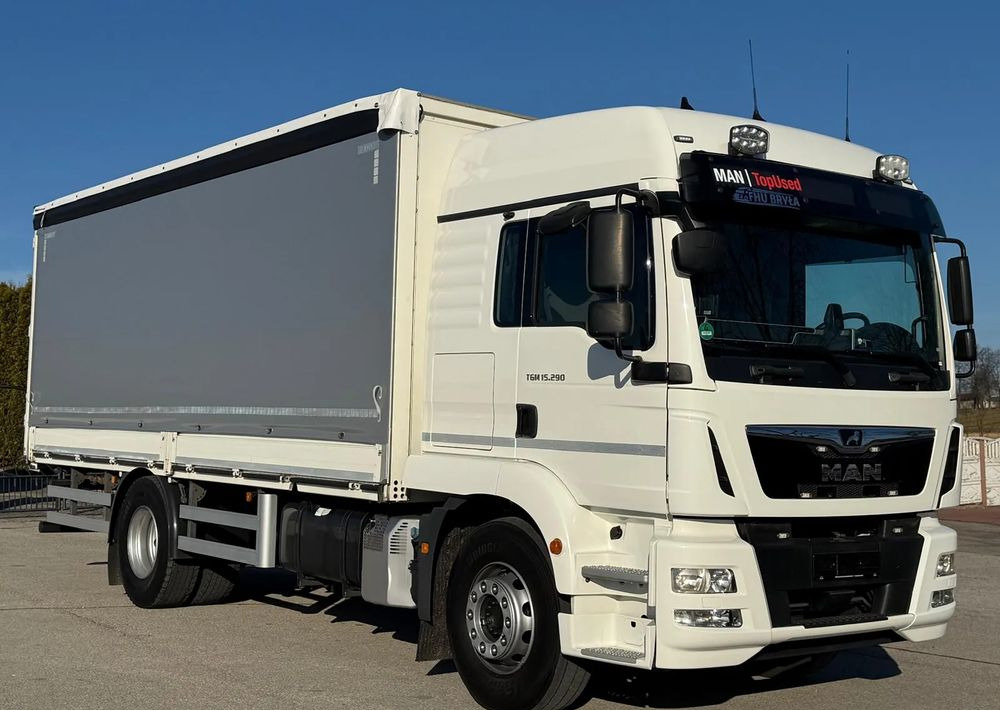 MAN TGM 15.290/E6/FIRANKA/BURTO-FIRANKA/SZKOŁA JAZDY/MAŁY ROZSTAW OSI/16PALET/WINDA/NISKI PRZEBIEG/2019/SERWISOWANY/JAK NOWY - משאית וילונות צד: תמונה 1 MAN TGM 15.290/E6/FIRANKA/BURTO-FIRANKA/SZKOŁA JAZDY/MAŁY ROZSTAW OSI/16PALET/WINDA/NISKI PRZEBIEG/2019/SERWISOWANY/JAK NOWY - משאית וילונות צד: תמונה 1