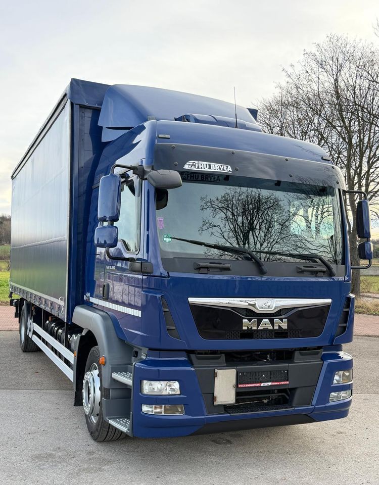 MAN TGM 18.340 / FIRANKA / SPROWADZONY / 9100 ŁADOWNOŚĆ / 18 PALET / E6 / WINDA / - משאית וילונות צד: תמונה 3 MAN TGM 18.340 / FIRANKA / SPROWADZONY / 9100 ŁADOWNOŚĆ / 18 PALET / E6 / WINDA / - משאית וילונות צד: תמונה 3