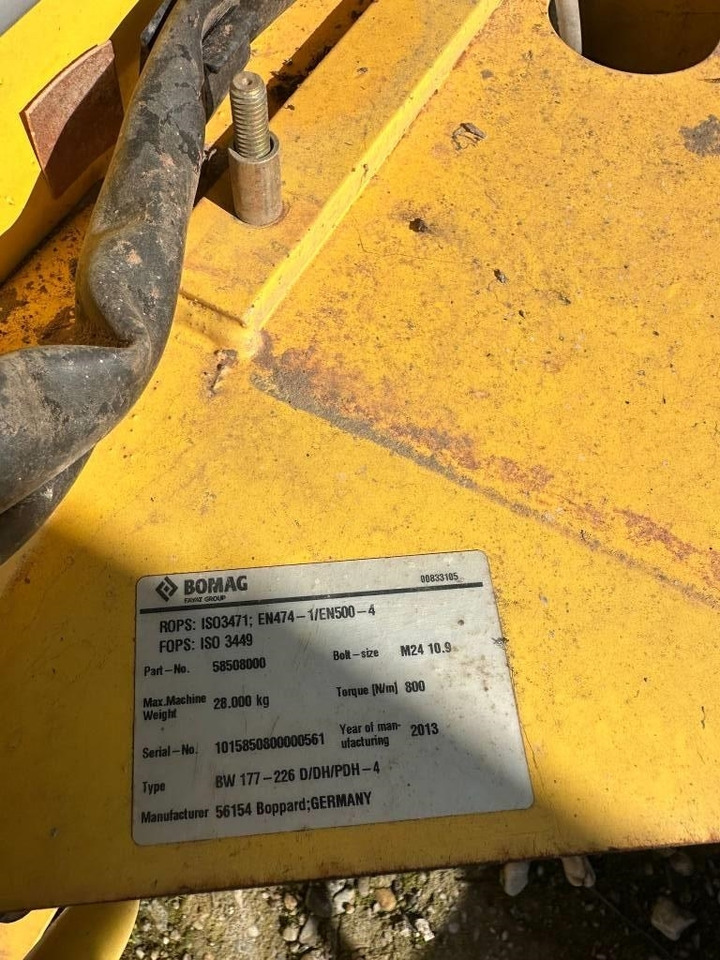 Bomag BW 177-226 D/DH CABIN - תא עבור מכונת בנייה: תמונה 4 Bomag BW 177-226 D/DH CABIN - תא עבור מכונת בנייה: תמונה 4