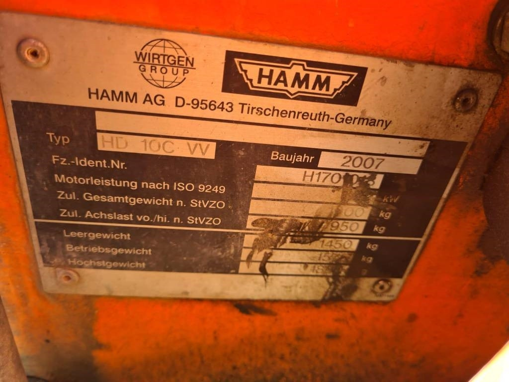 Hamm HD 10 C FOR PARTS - רולר כביש: תמונה 4 Hamm HD 10 C FOR PARTS - רולר כביש: תמונה 4