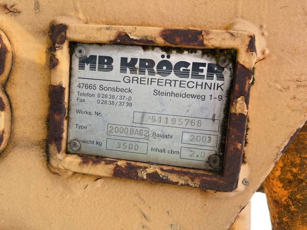 Kröger 2000BAG2 GRAPPLE - מכונת אחיזה עבור מכונת בנייה: תמונה 4 Kröger 2000BAG2 GRAPPLE - מכונת אחיזה עבור מכונת בנייה: תמונה 4