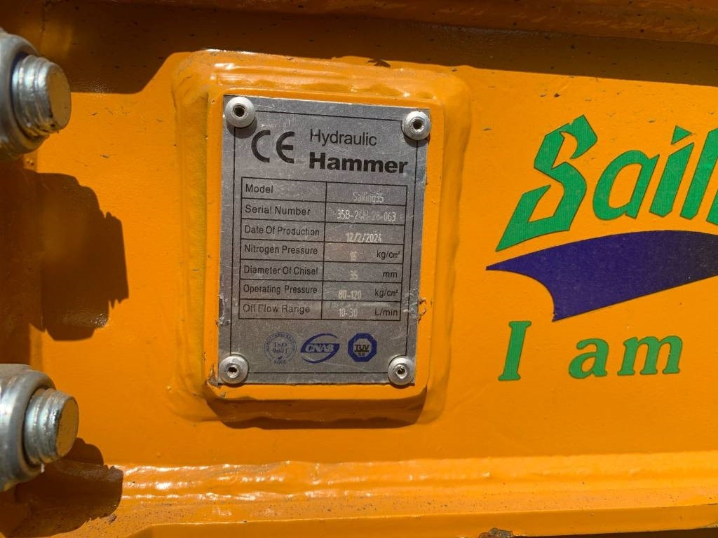 Sailing 35 Hydraulic Breaker - פטיש הידרולי עבור מכונת בנייה: תמונה 3 Sailing 35 Hydraulic Breaker - פטיש הידרולי עבור מכונת בנייה: תמונה 3