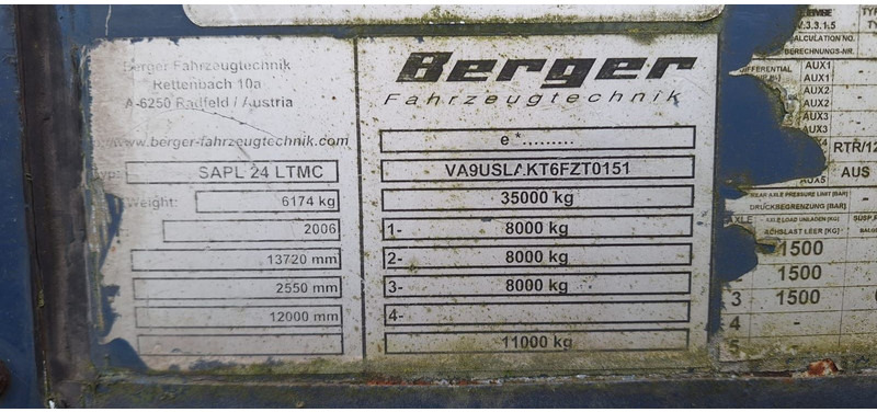 Berger SAPL 24LT_MC Plane Spriegel - סמיטריילר עם וילונות צד: תמונה 4 Berger SAPL 24LT_MC Plane Spriegel - סמיטריילר עם וילונות צד: תמונה 4