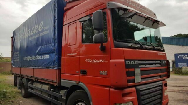 DAF 105-410 XF Plane Spriegel German Truck - משאית וילונות צד: תמונה 1 DAF 105-410 XF Plane Spriegel German Truck - משאית וילונות צד: תמונה 1