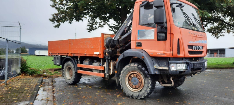 Iveco ML110-220 4x4 mit Kran+Funk - משאית צד נופל/ שטוחה, משאית מנוף: תמונה 1 Iveco ML110-220 4x4 mit Kran+Funk - משאית צד נופל/ שטוחה, משאית מנוף: תמונה 1