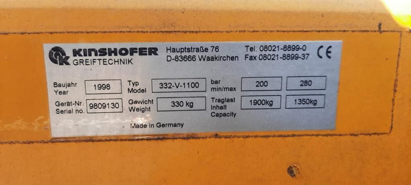 JCB Steinzange Kinshofer - מהדק: תמונה 5 JCB Steinzange Kinshofer - מהדק: תמונה 5