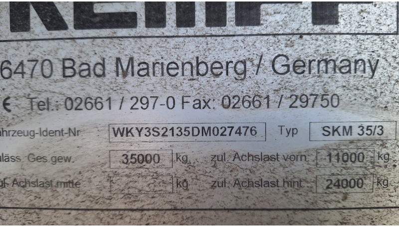 Kempf SKM35/3 Kippmulde - סמיטריילר עם מזהיר: תמונה 5 Kempf SKM35/3 Kippmulde - סמיטריילר עם מזהיר: תמונה 5