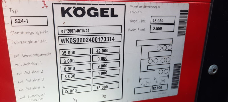 Kögel 3-Achser Tautliener - סמיטריילר עם וילונות צד: תמונה 5 Kögel 3-Achser Tautliener - סמיטריילר עם וילונות צד: תמונה 5