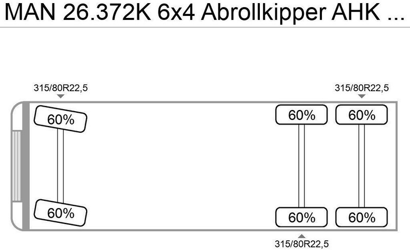 MAN 26.372K 6x4 Abrollkipper AHK Blatt/Blatt - משאית הרמת וו: תמונה 4 MAN 26.372K 6x4 Abrollkipper AHK Blatt/Blatt - משאית הרמת וו: תמונה 4