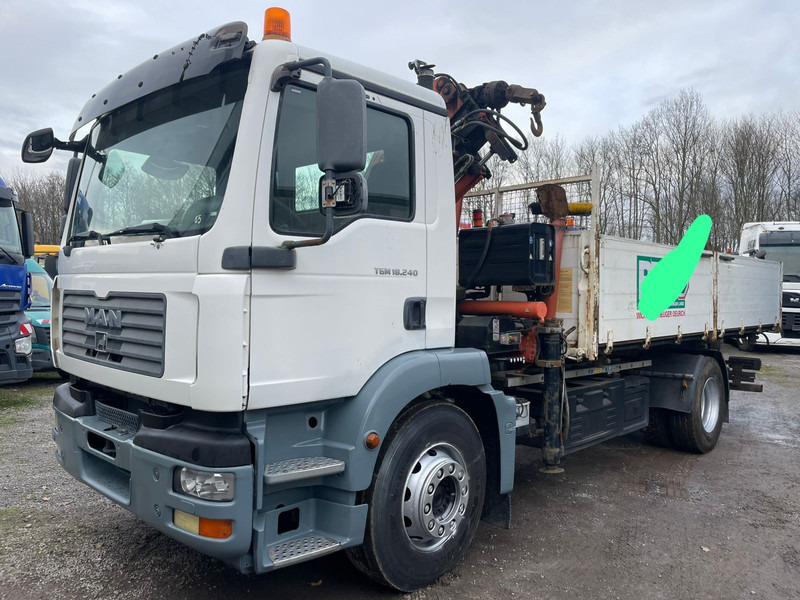 MAN TGM 18.240PS 4x2 3.S-Kipper mit Kran - מזהיר, משאית מנוף: תמונה 1 MAN TGM 18.240PS 4x2 3.S-Kipper mit Kran - מזהיר, משאית מנוף: תמונה 1