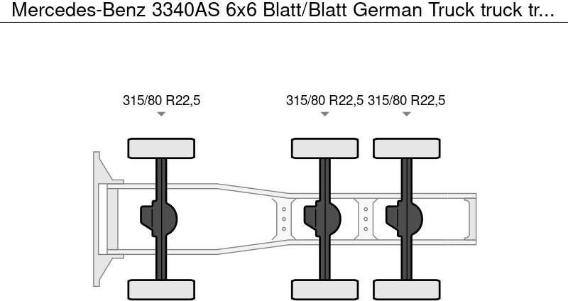 Mercedes-Benz 3340AS 6x6 Blatt/Blatt German Truck - יחידת טרקטור: תמונה 4 Mercedes-Benz 3340AS 6x6 Blatt/Blatt German Truck - יחידת טרקטור: תמונה 4