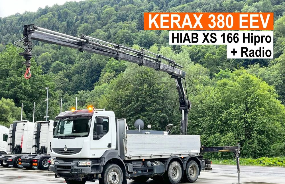 Renault Kerax 380 EEV // Skrzynia Burtowa // HIAB XS166 Hipro + Radio // Zwolnice // // - משאית מנוף, משאית צד נופל/ שטוחה: תמונה 1 Renault Kerax 380 EEV // Skrzynia Burtowa // HIAB XS166 Hipro + Radio // Zwolnice // // - משאית מנוף, משאית צד נופל/ שטוחה: תמונה 1