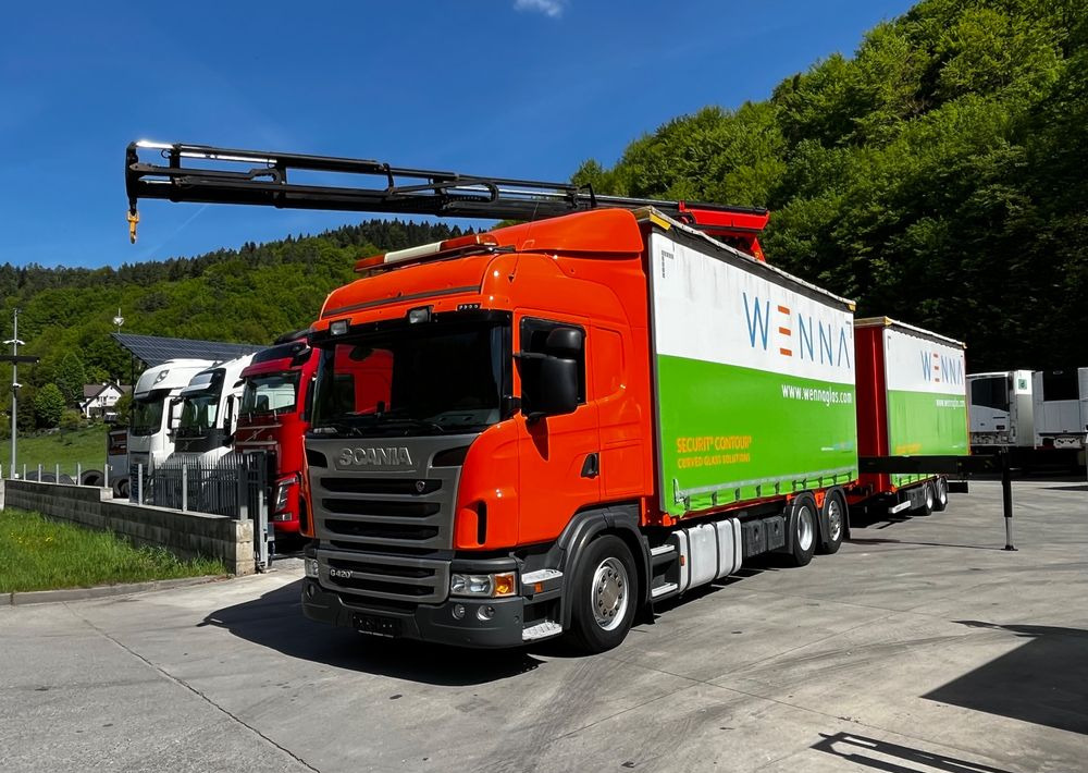 Scania G420 // Tandem // HDS Palfinger 18002 EH // Przyczepa // Oś skrętna podnoszona // Video !!! - משאית וילונות צד, משאית מנוף: תמונה 1 Scania G420 // Tandem // HDS Palfinger 18002 EH // Przyczepa // Oś skrętna podnoszona // Video !!! - משאית וילונות צד, משאית מנוף: תמונה 1