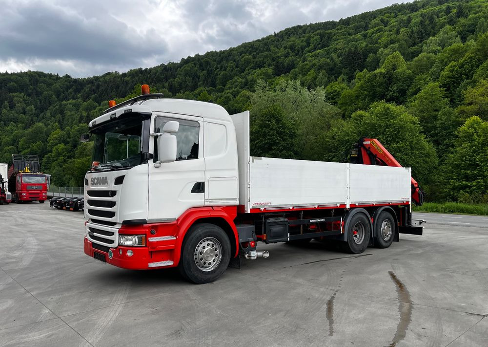 Scania G450 // 6x2// Skrzynia 6.40x2.49 // HDS Palfinger // Oś skrętna podnoszona // - משאית צד נופל/ שטוחה, משאית מנוף: תמונה 2 Scania G450 // 6x2// Skrzynia 6.40x2.49 // HDS Palfinger // Oś skrętna podnoszona // - משאית צד נופל/ שטוחה, משאית מנוף: תמונה 2
