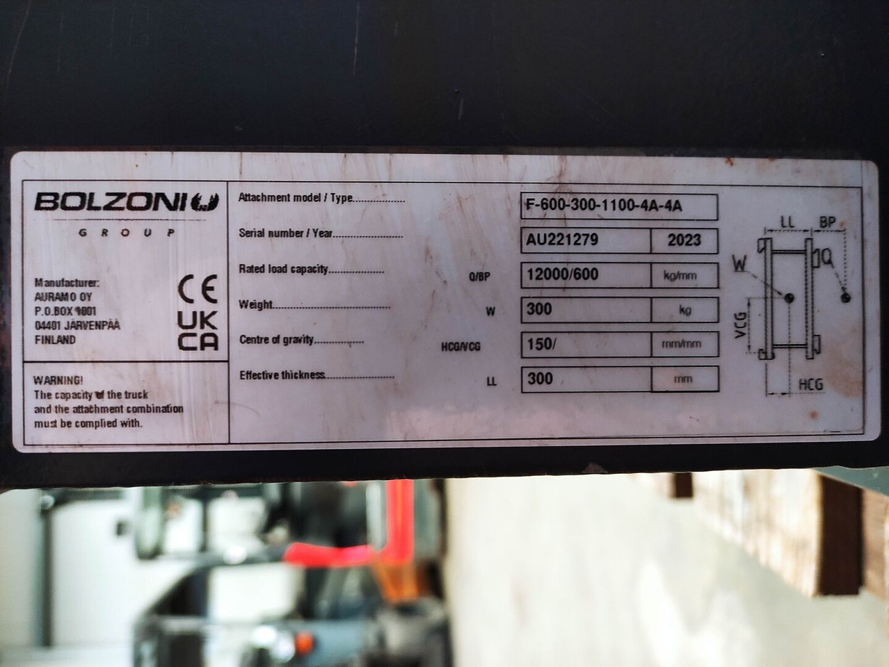 Bolzoni F-600-300-1100-4A-4A - צרופה עבור מערים: תמונה 5 Bolzoni F-600-300-1100-4A-4A - צרופה עבור מערים: תמונה 5