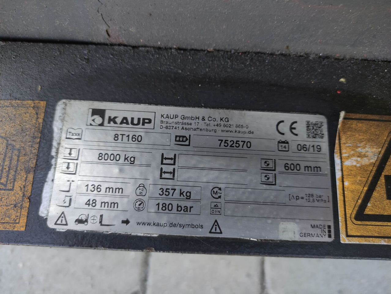 Kaup 8T160 - מזלגות עבור ציוד לטיפול בחומרים: תמונה 4 Kaup 8T160 - מזלגות עבור ציוד לטיפול בחומרים: תמונה 4
