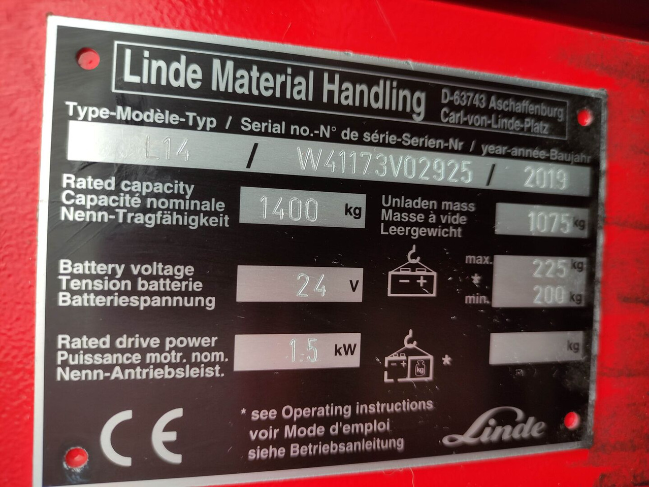 Linde L14i-1173 - מערים: תמונה 5 Linde L14i-1173 - מערים: תמונה 5