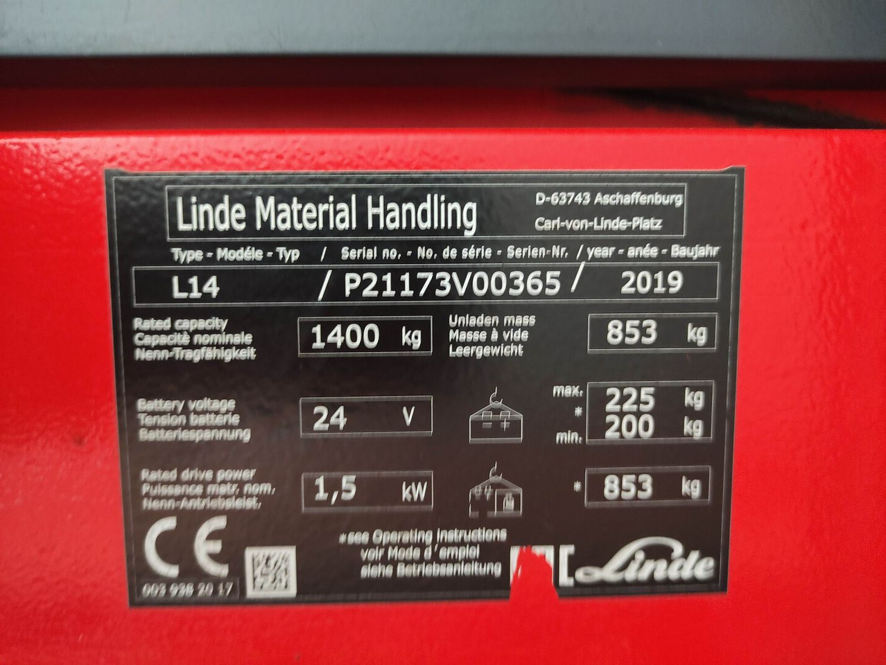 Linde L14i-1173 - מערים: תמונה 5 Linde L14i-1173 - מערים: תמונה 5