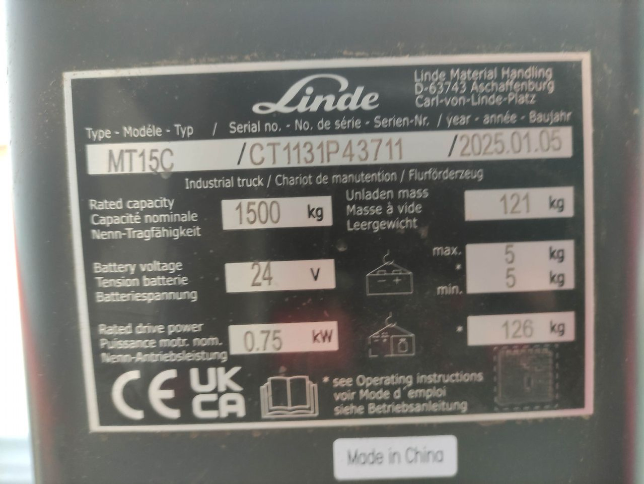 Linde MT15C - משאית משטחים: תמונה 5 Linde MT15C - משאית משטחים: תמונה 5