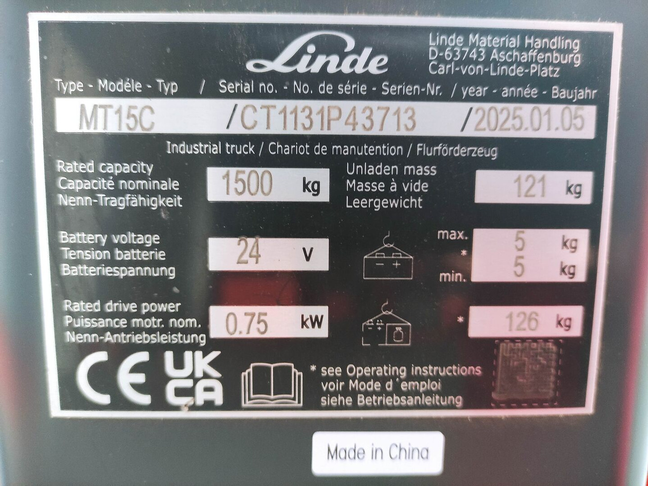 Linde MT15C - משאית משטחים: תמונה 5 Linde MT15C - משאית משטחים: תמונה 5