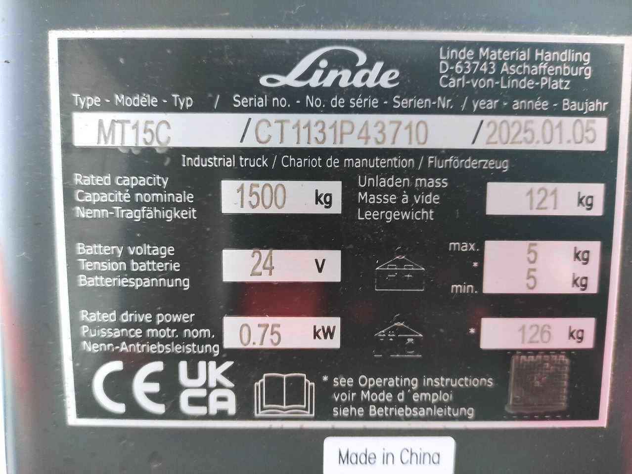 Linde MT15C - משאית משטחים: תמונה 5 Linde MT15C - משאית משטחים: תמונה 5