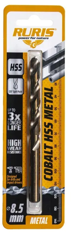 RURIS vrták do železa Kobalt HSS 8,5mm - ציוד לסדנאות: תמונה 1 RURIS vrták do železa Kobalt HSS 8,5mm - ציוד לסדנאות: תמונה 1