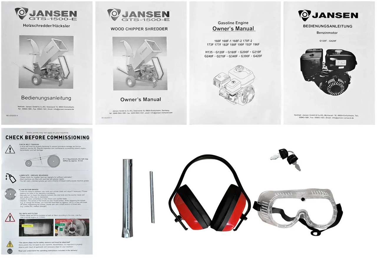 מגרסת עץ Rębak do gałęzi / rozdrabniacz bębnowy Jansen GTS-1500E: Skuteczne rozdrabnianie gałęzi w ogrodzie: תמונה 15