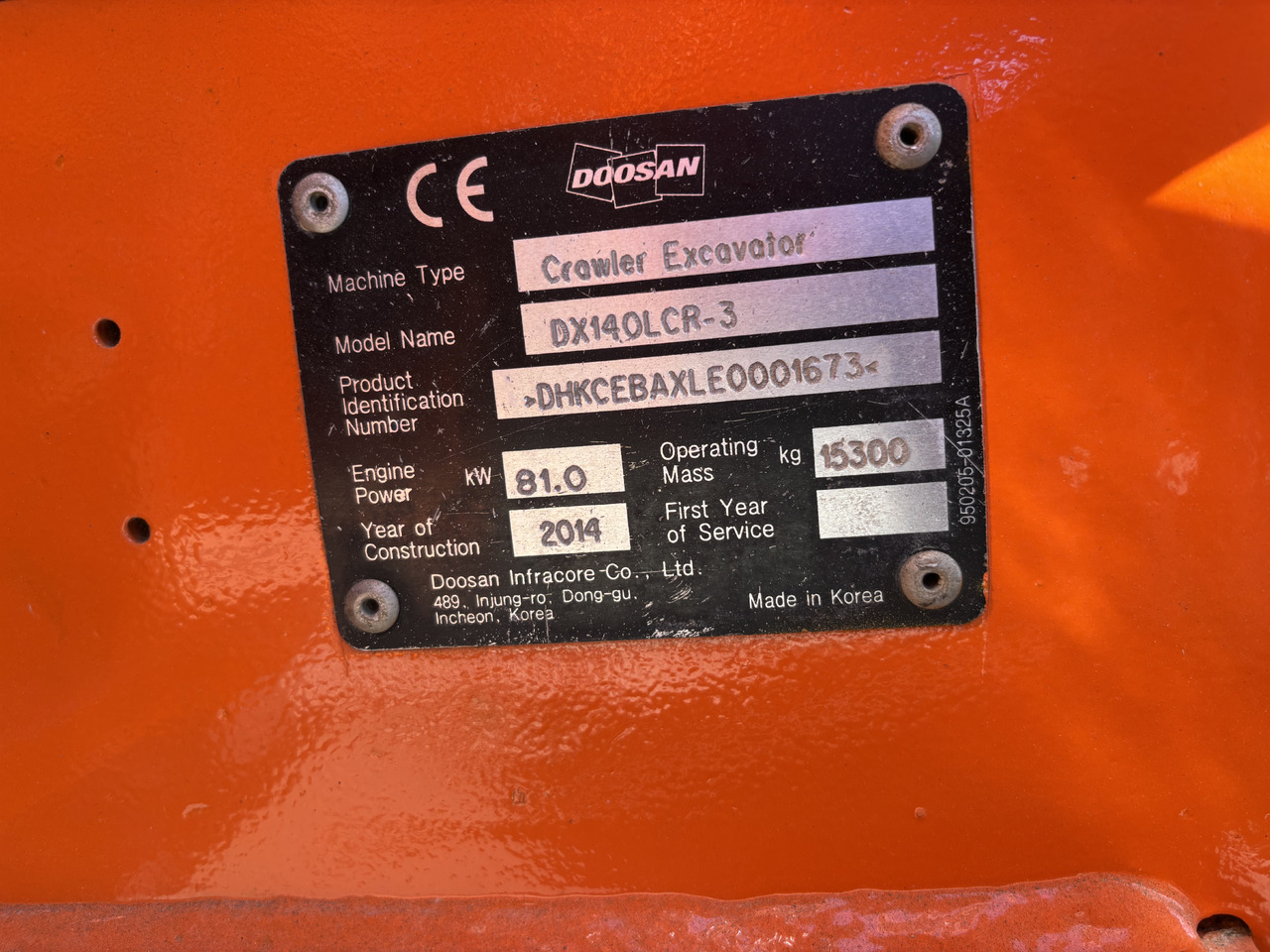 מחפר סורק DOOSAN DX140-3: תמונה 15