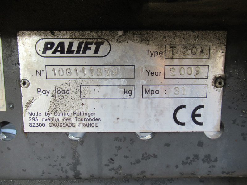 משאית הרמת וו, משאית מנוף DAF FAN CF75 310 Palfinger PK23002 + Palift T20A: תמונה 13
