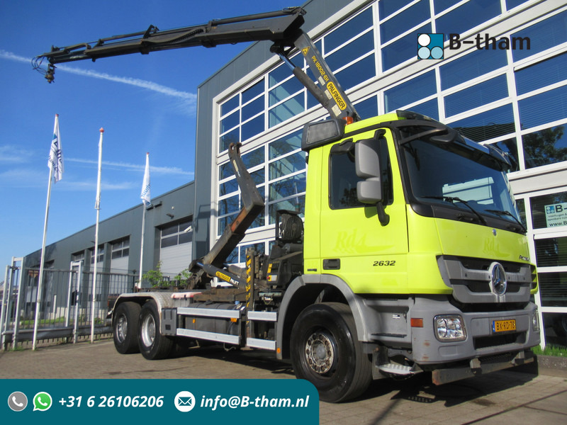 Mercedes-Benz Actros 2632 6X4 Steel + Palfinger PK18002-EH + 20T Haak Hook Haken - מוביל מכולות/ משאית החלפת גוף, משאית מנוף: תמונה 1 Mercedes-Benz Actros 2632 6X4 Steel + Palfinger PK18002-EH + 20T Haak Hook Haken - מוביל מכולות/ משאית החלפת גוף, משאית מנוף: תמונה 1