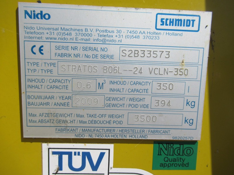 NIDO Stratos B06L-24 VCLN-350 Hydro zoutstrooier 0,6m3 + 350L - מכונת ניקוי: תמונה 3 NIDO Stratos B06L-24 VCLN-350 Hydro zoutstrooier 0,6m3 + 350L - מכונת ניקוי: תמונה 3