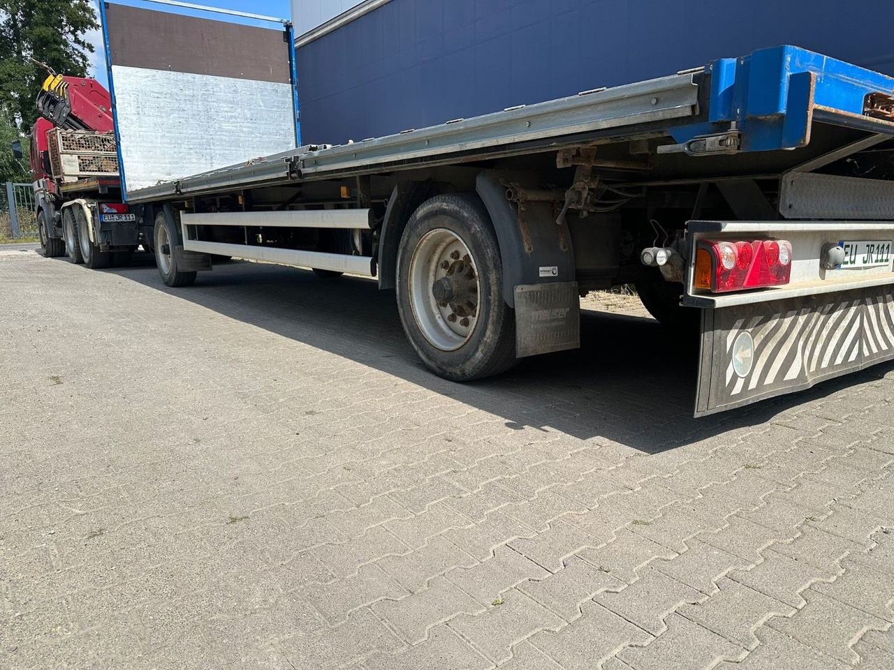 Meuser Plattform Anhänger/ 9m/Luft/11.000Kg - קרון נגרר צד נופל/ שטוח: תמונה 4 Meuser Plattform Anhänger/ 9m/Luft/11.000Kg - קרון נגרר צד נופל/ שטוח: תמונה 4