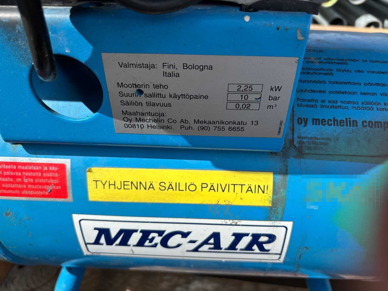 Compressor Mec-Air - מדחס אוויר: תמונה 5 Compressor Mec-Air - מדחס אוויר: תמונה 5