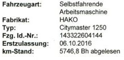 Hako Citymaster 1250 Kehrmaschine - מטאטא כבישים: תמונה 3 Hako Citymaster 1250 Kehrmaschine - מטאטא כבישים: תמונה 3
