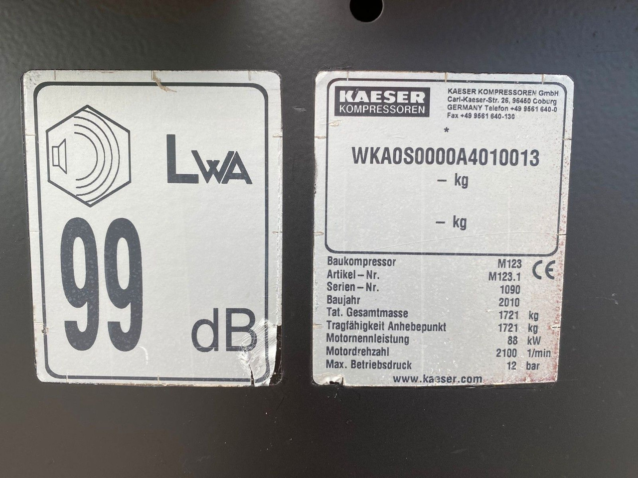 Kaeser M123 Kompressor Sigma Pilob 2,2 - מדחס אוויר: תמונה 3 Kaeser M123 Kompressor Sigma Pilob 2,2 - מדחס אוויר: תמונה 3