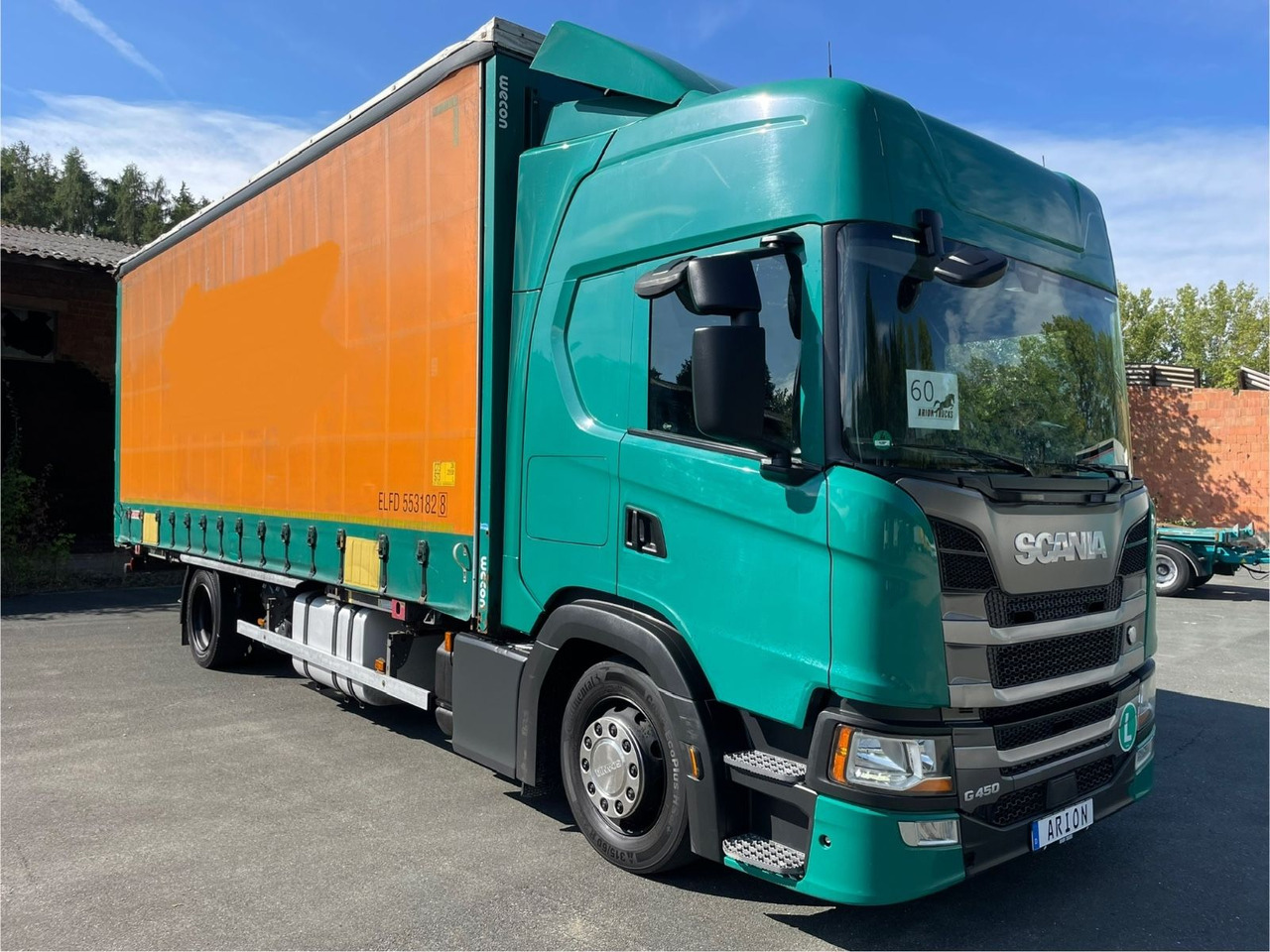 Scania G450 Pritsche+Plane/Wechsler/WECON/StandAC/EU6d - משאית וילונות צד: תמונה 1 Scania G450 Pritsche+Plane/Wechsler/WECON/StandAC/EU6d - משאית וילונות צד: תמונה 1