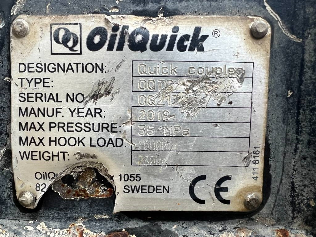 OilQuick OQ70/55 - מצמד מהיר עבור מכונת בנייה: תמונה 2 OilQuick OQ70/55 - מצמד מהיר עבור מכונת בנייה: תמונה 2