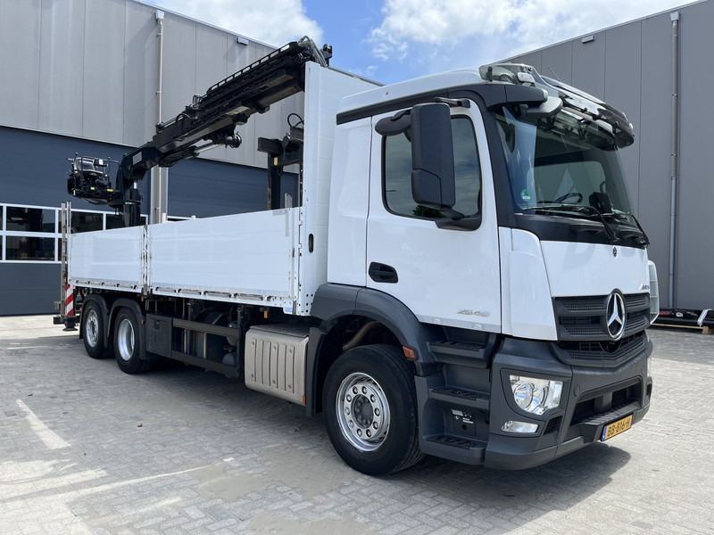 משאית צד נופל/ שטוחה, משאית מנוף Mercedes-Benz ANTOS 2546 6X2 Bouwstoffenauto / Open laadbak vv KRAAN MKG HLK 221-3 met Palletklem: תמונה 6
