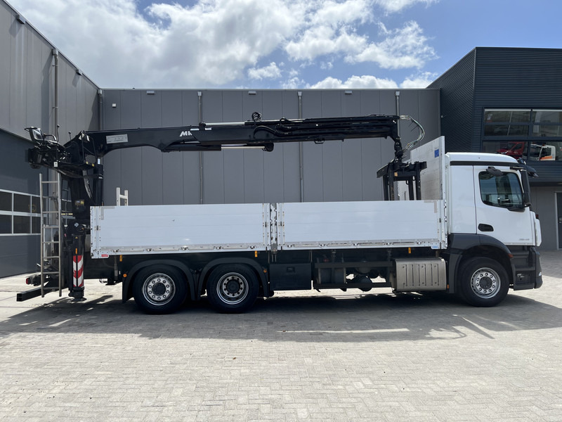 משאית צד נופל/ שטוחה, משאית מנוף Mercedes-Benz ANTOS 2546 6X2 Bouwstoffenauto / Open laadbak vv KRAAN MKG HLK 221-3 met Palletklem: תמונה 8