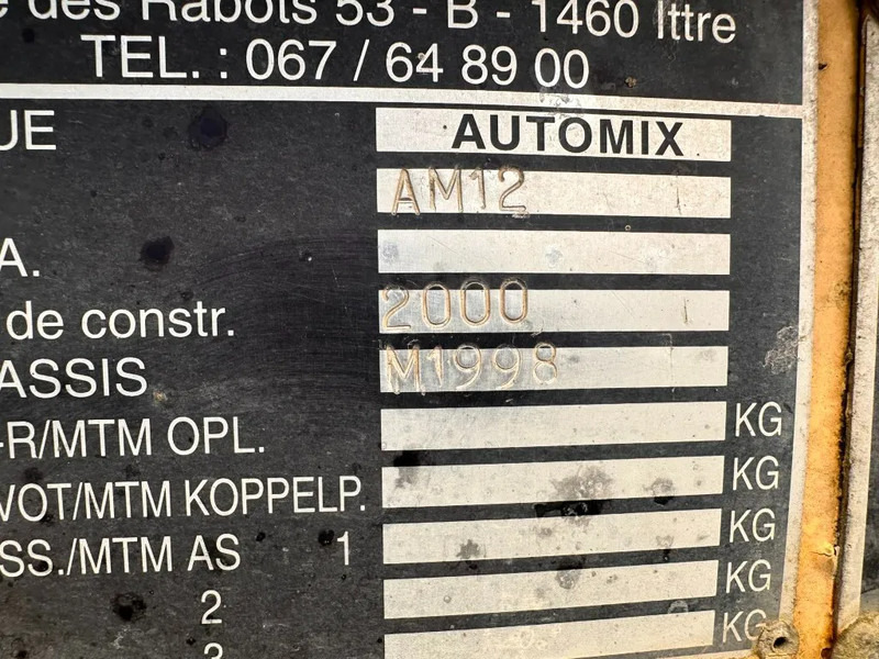 מערבל בטון סמיטרליילר AUTOMIX AM12 - 12m³: תמונה 7