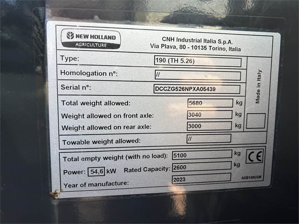 New Holland TH5.26 - מפעיל טלסקופי: תמונה 3 New Holland TH5.26 - מפעיל טלסקופי: תמונה 3
