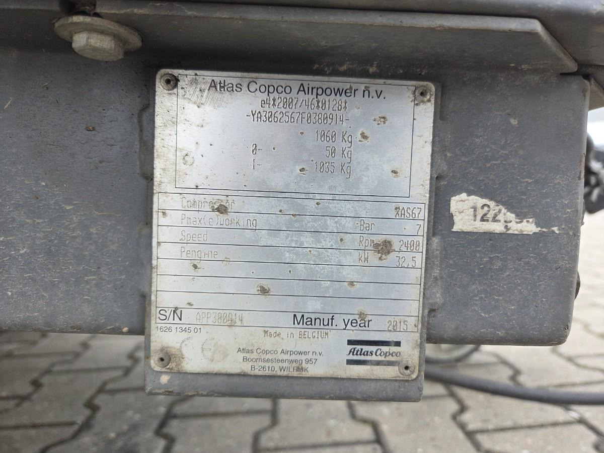 Atlas Copco XAS67 Compressor - מדחס אוויר: תמונה 4 Atlas Copco XAS67 Compressor - מדחס אוויר: תמונה 4